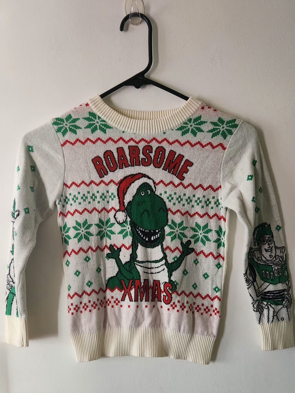 Disney Pixar Toy Story Kids 'Roarsome' Rex Xmas Sweater Size 5T